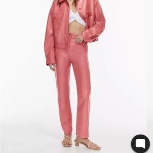 Wilfred melina high rise straight pant in warm sienna red